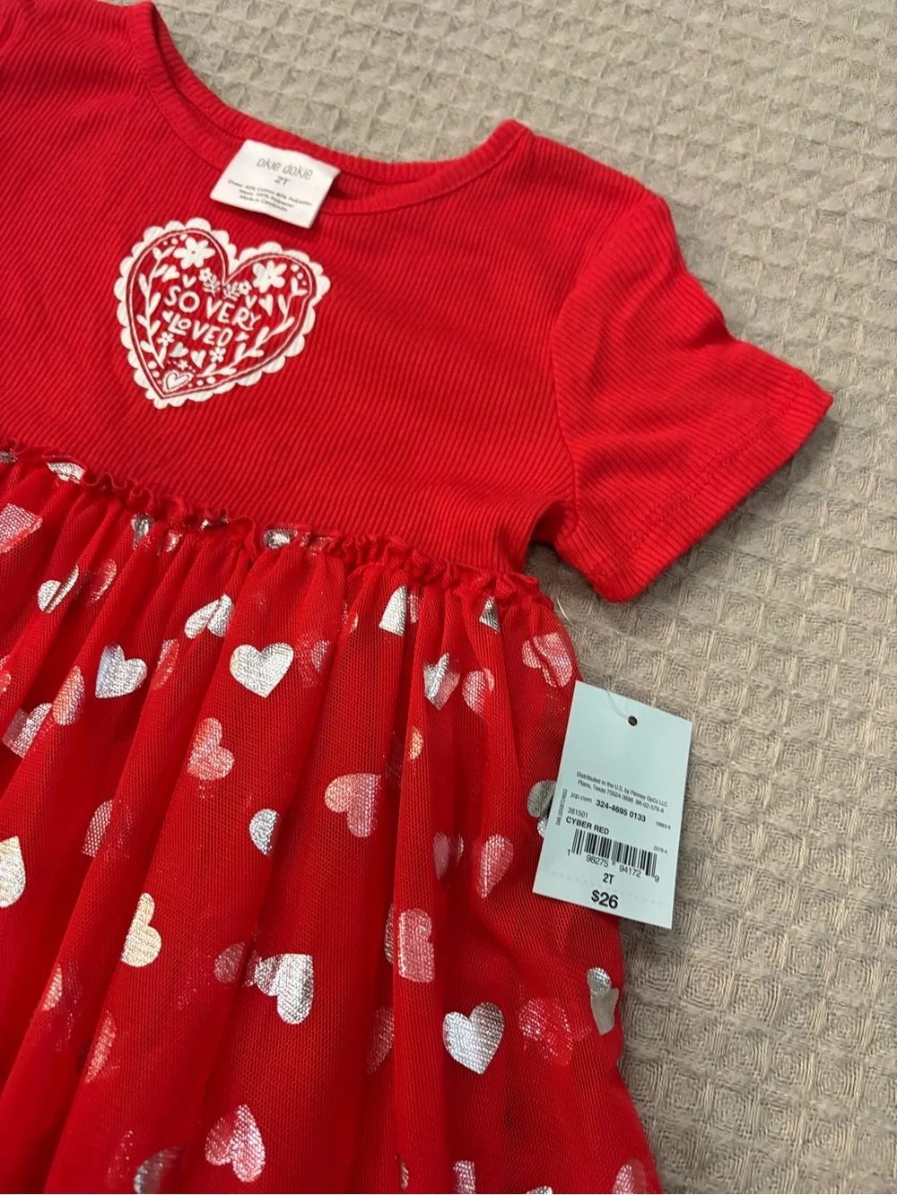 okie dokie Red Heart Tulle Dress